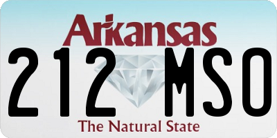 AR license plate 212MSO