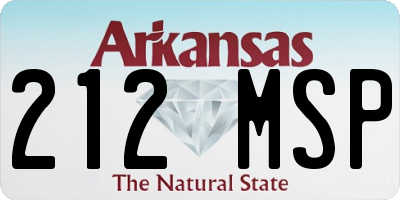 AR license plate 212MSP