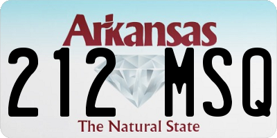 AR license plate 212MSQ