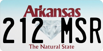 AR license plate 212MSR