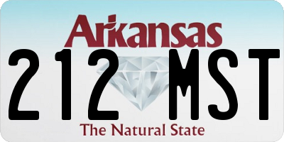 AR license plate 212MST