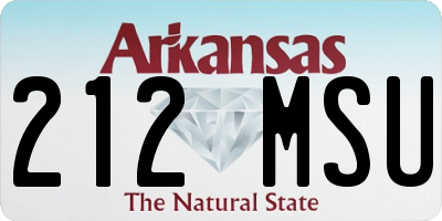 AR license plate 212MSU