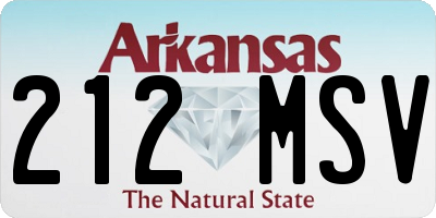 AR license plate 212MSV