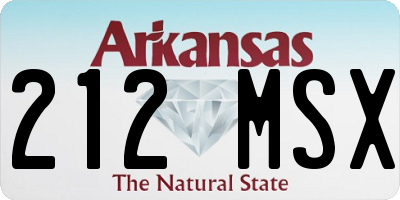AR license plate 212MSX