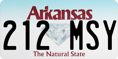 AR license plate 212MSY
