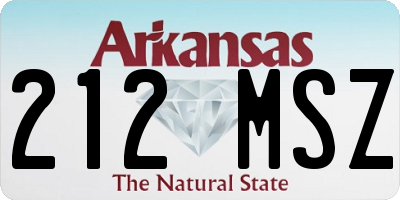AR license plate 212MSZ