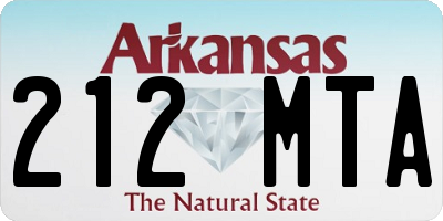 AR license plate 212MTA