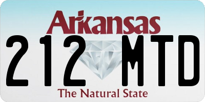 AR license plate 212MTD