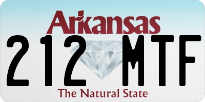 AR license plate 212MTF