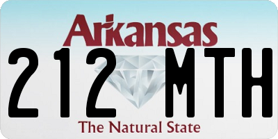 AR license plate 212MTH
