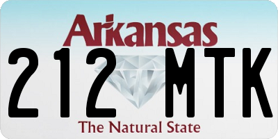 AR license plate 212MTK