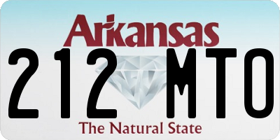 AR license plate 212MTO