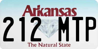 AR license plate 212MTP