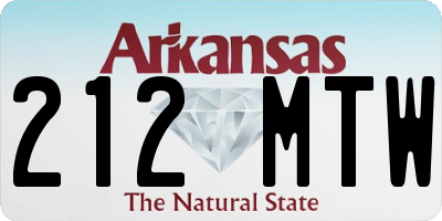 AR license plate 212MTW