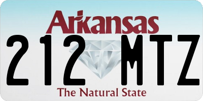 AR license plate 212MTZ