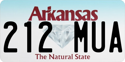 AR license plate 212MUA