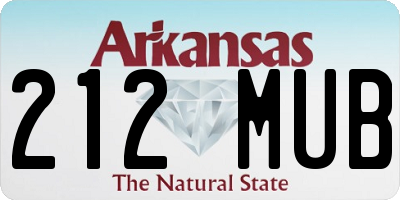 AR license plate 212MUB