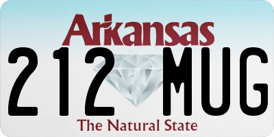 AR license plate 212MUG