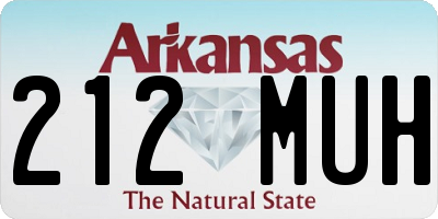 AR license plate 212MUH