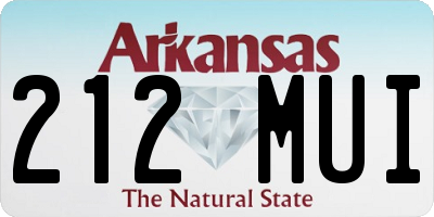 AR license plate 212MUI