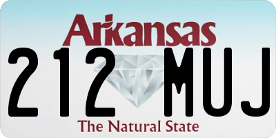AR license plate 212MUJ