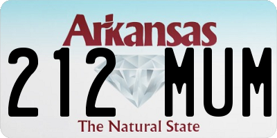AR license plate 212MUM