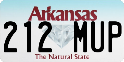 AR license plate 212MUP