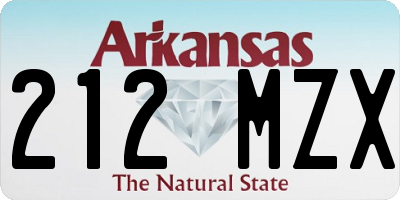 AR license plate 212MZX