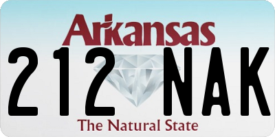 AR license plate 212NAK