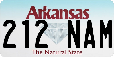 AR license plate 212NAM