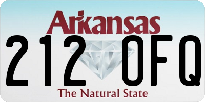 AR license plate 212OFQ