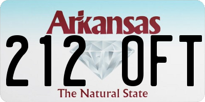 AR license plate 212OFT