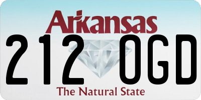 AR license plate 212OGD