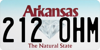 AR license plate 212OHM