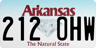 AR license plate 212OHW
