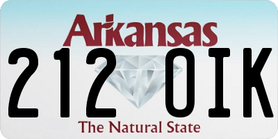AR license plate 212OIK