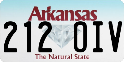 AR license plate 212OIV