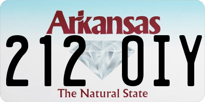 AR license plate 212OIY