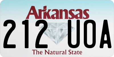 AR license plate 212UOA