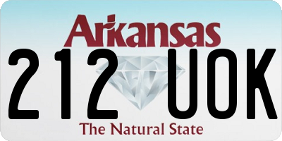 AR license plate 212UOK
