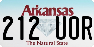 AR license plate 212UOR