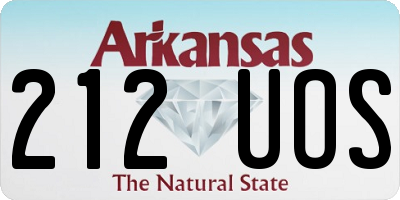 AR license plate 212UOS