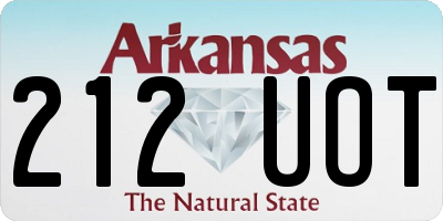 AR license plate 212UOT