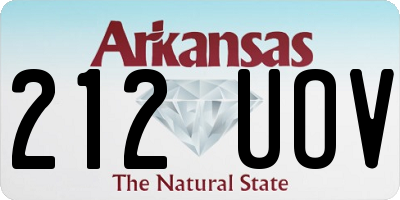 AR license plate 212UOV