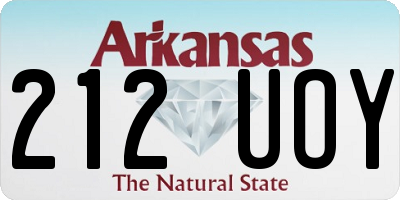 AR license plate 212UOY