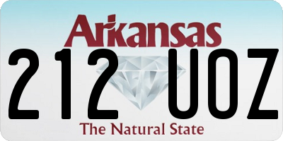 AR license plate 212UOZ