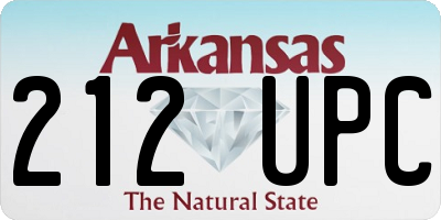 AR license plate 212UPC
