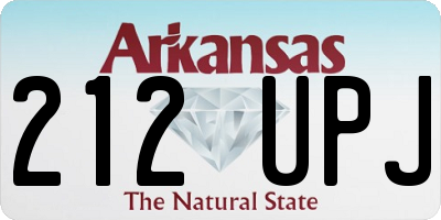 AR license plate 212UPJ