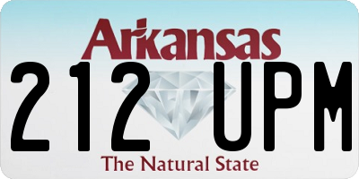 AR license plate 212UPM
