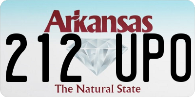 AR license plate 212UPO
